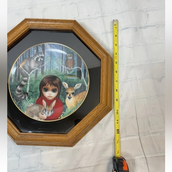 VTG. Margaret Keane Franklin Mint Plate Wendy's Wooded Wonderland Big Eye Eyes - Picture 10 of 12